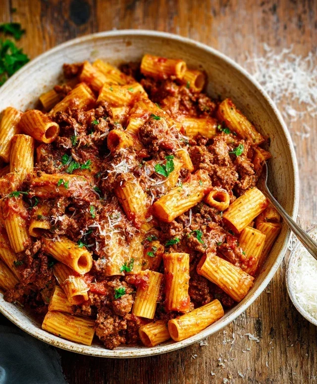 Beef Pasta in Tomato Sauce {Beef Ragu Pasta}