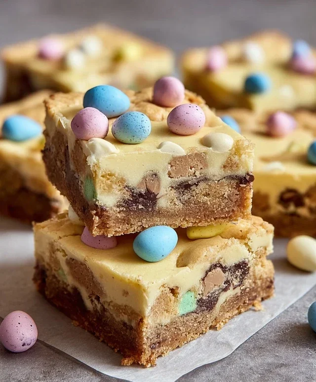Mini Egg Cheesecake Cookie Bars