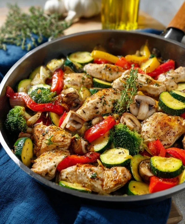 Healthy Chicken and Vegetables Skillet