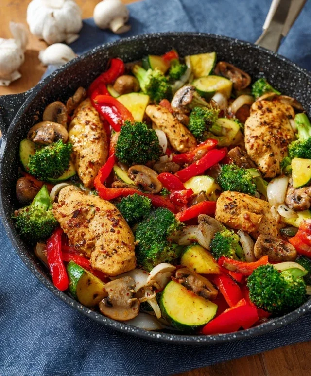 Healthy Chicken and Vegetables Skillet