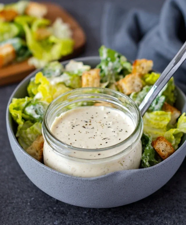 Homemade Creamy Caesar Salad Dressing
