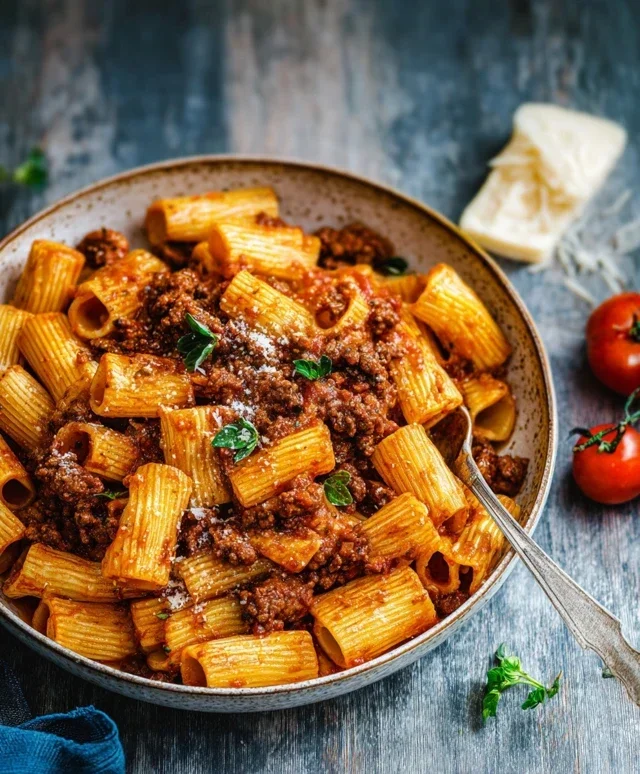 Beef Pasta in Tomato Sauce {Beef Ragu Pasta}