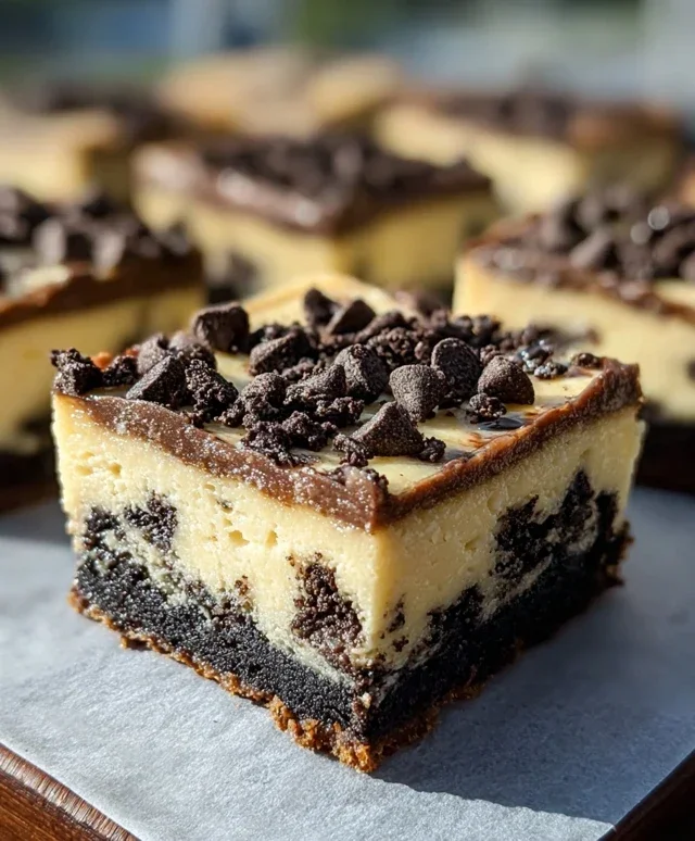 Chocolate Chip Oreo Cheesecake Bars