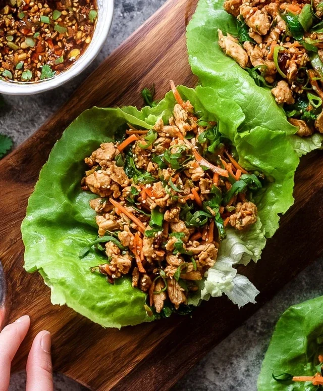 Thai Chicken Lettuce Wraps