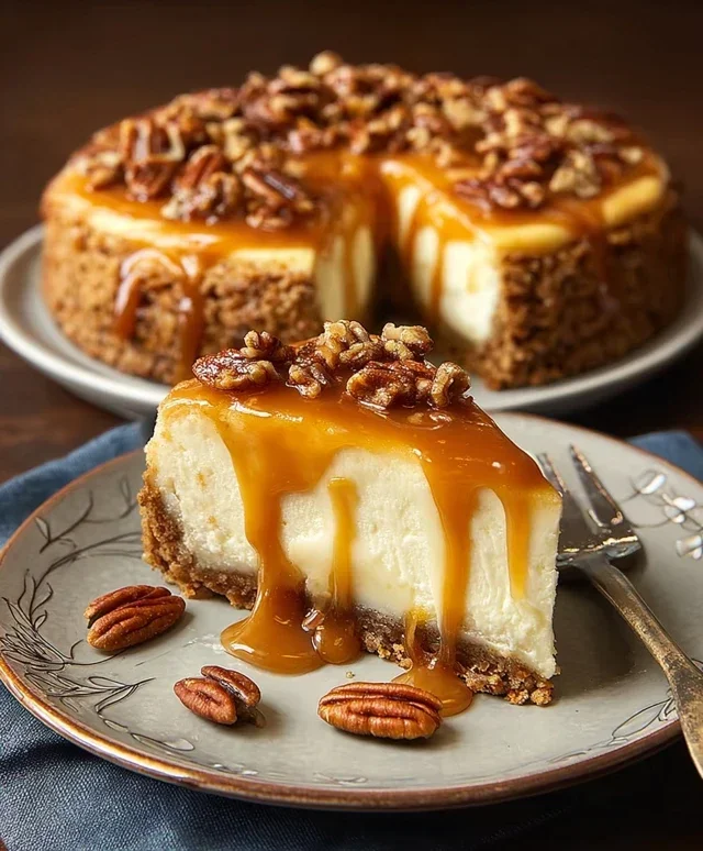 Pecan Caramel Cheesecake
