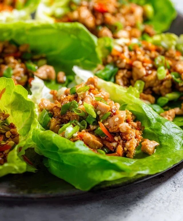 Asian chicken lettuce wraps recipe (Whole30, Pnon-non-non-alcoholic alternativeic non-alcoholic aleo, Low Carb)