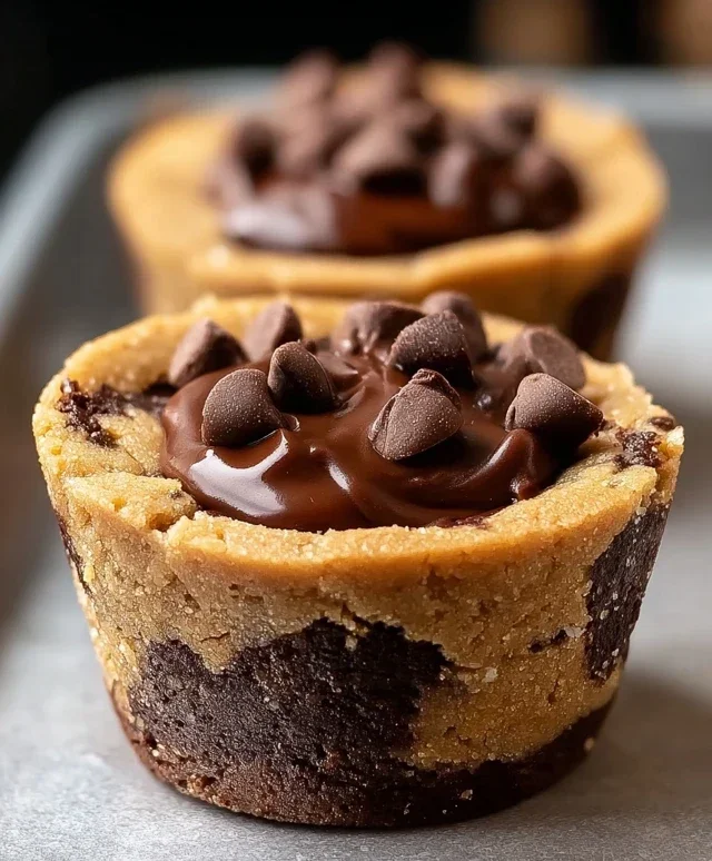Peanut Butter Chocolate Chip Cookie Cups