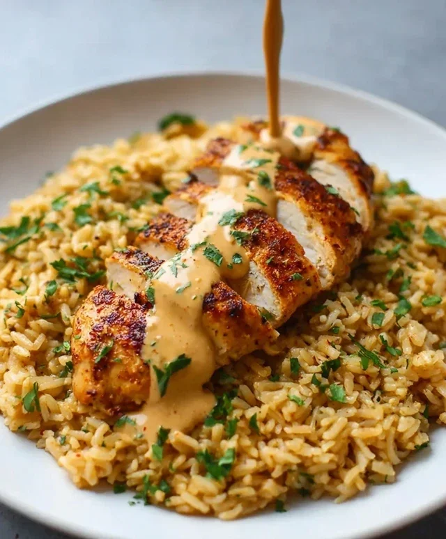 High Protein Creamy Cajun Chicken Rice