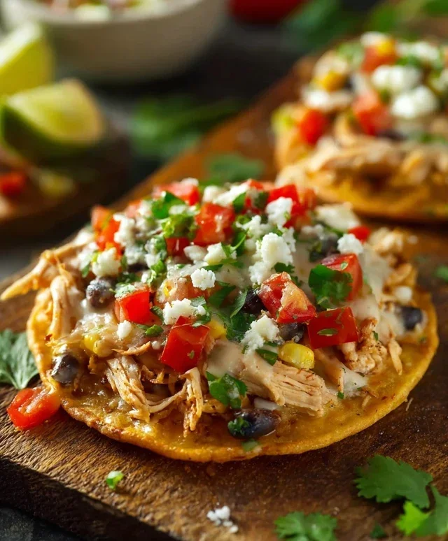 Mexican Rotisserie Chicken Tostadas