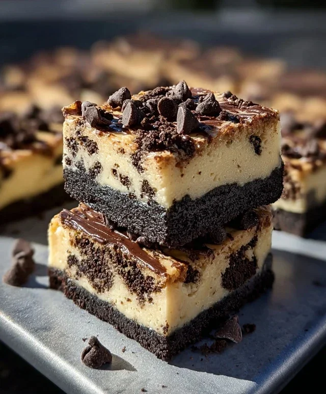 Chocolate Chip Oreo Cheesecake Bars