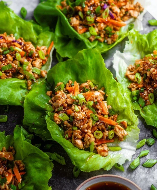 Asian chicken lettuce wraps recipe (Whole30, Pnon-non-non-alcoholic alternativeic non-alcoholic aleo, Low Carb)