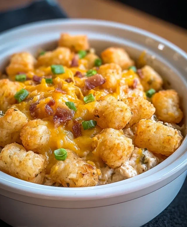 Crock Pot Chicken Tater Tot Casserole