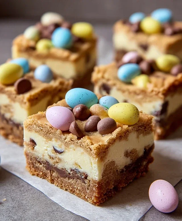 Mini Egg Cheesecake Cookie Bars
