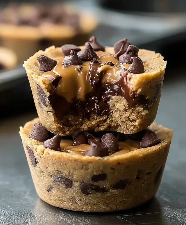 Peanut Butter Chocolate Chip Cookie Cups