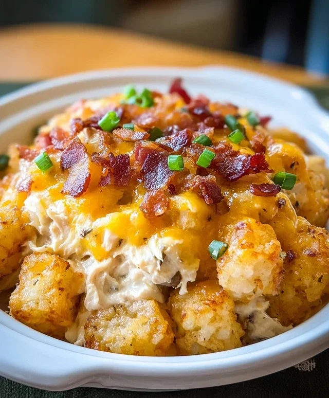 Crock Pot Chicken Tater Tot Casserole