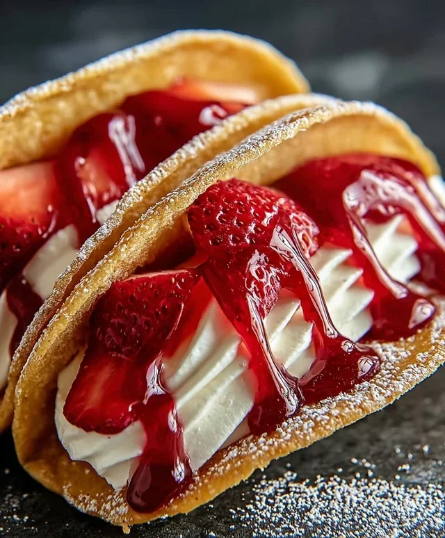 Strawberry Cheesecake Dessert Tacos