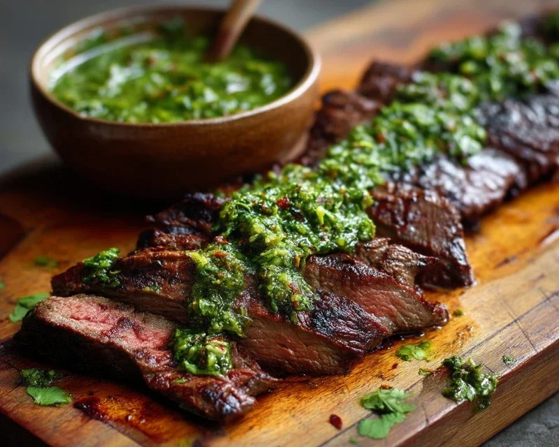 Skirt Steak Marinade Recipe with Chimichurri Recipe