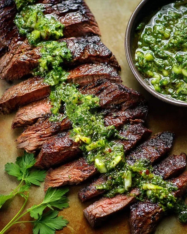 Skirt Steak Marinade Recipe with Chimichurri Recipe