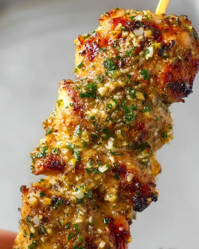 Ranch Garlic Parmesan Chicken Skewers