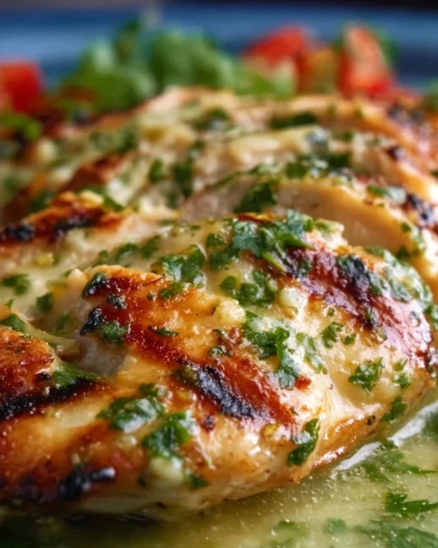 Grilled Salsa Verde Pepper Jack Chicken