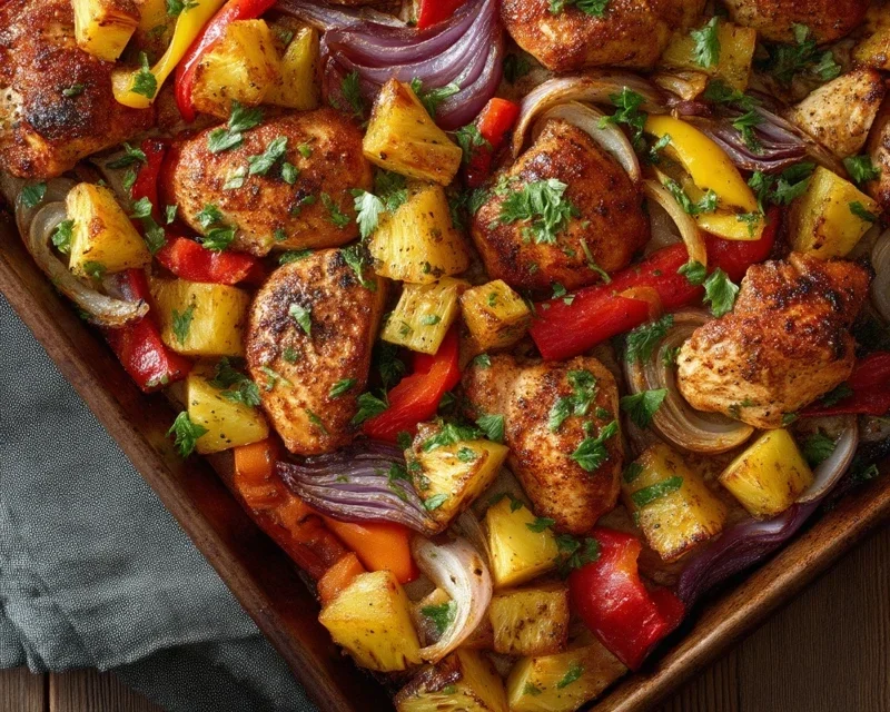 Hawaiian Chicken Sheet Pan