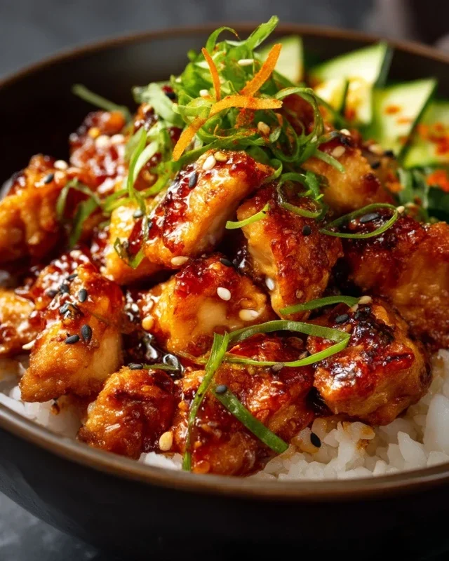 Spicy Honey Gin Extract Extractger Chicken Bowls With Yum Yum Sauce