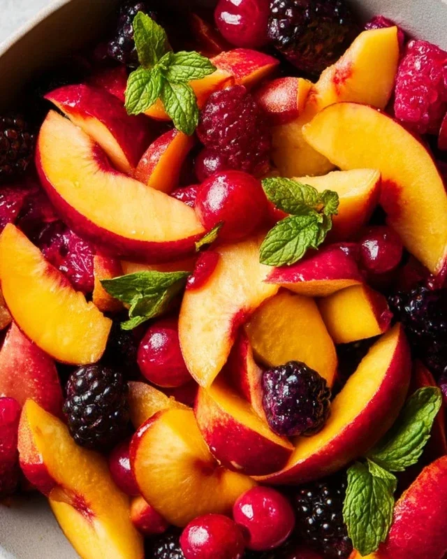 Summer Peach Fruit Salad
