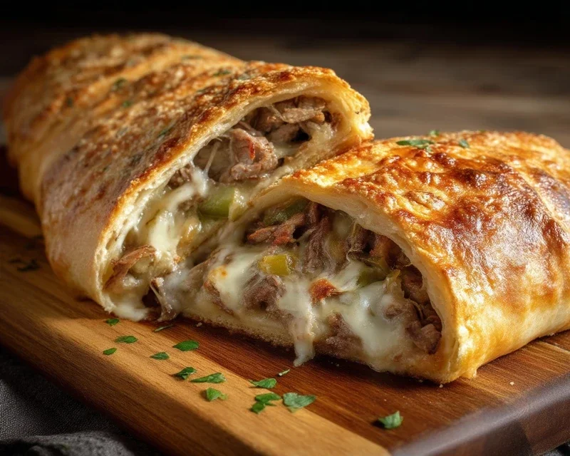 Philly Cheesesteak Stromboli