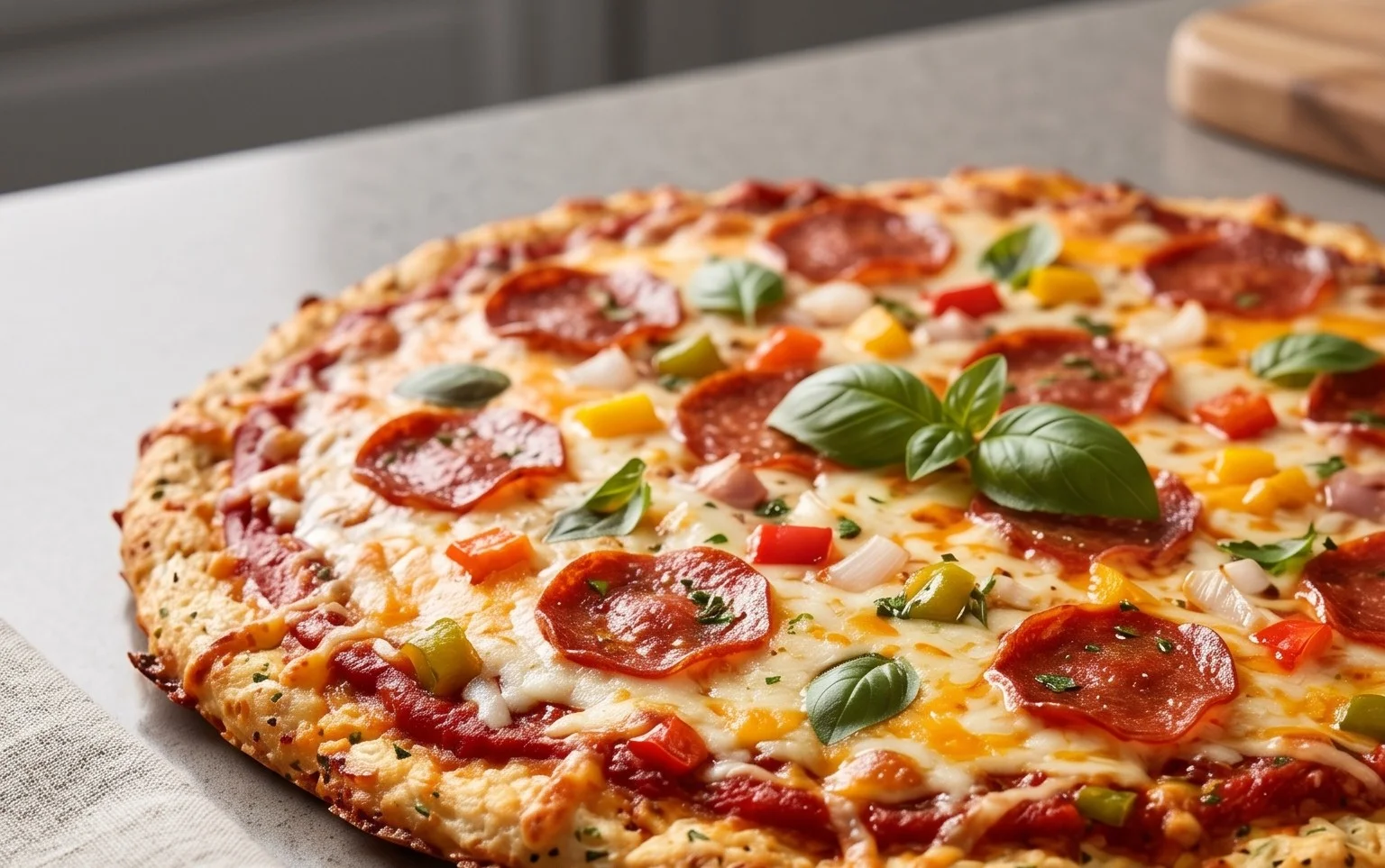Chicken Crust Pizza (Low Carb + High Protein