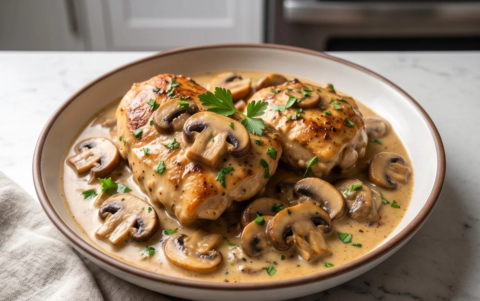Creamy Mushroom Chicken Recipe