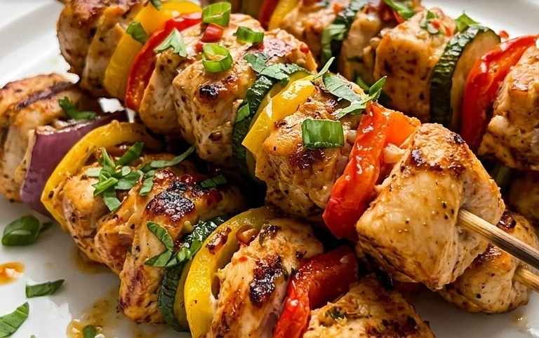 Air Fryer Chicken Skewers (VIDEO)