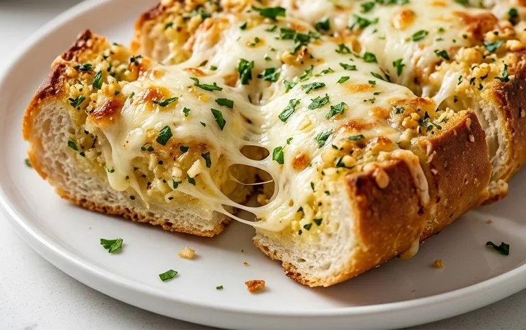 BEST CHEESY GARLIC BREAD RECIPE
