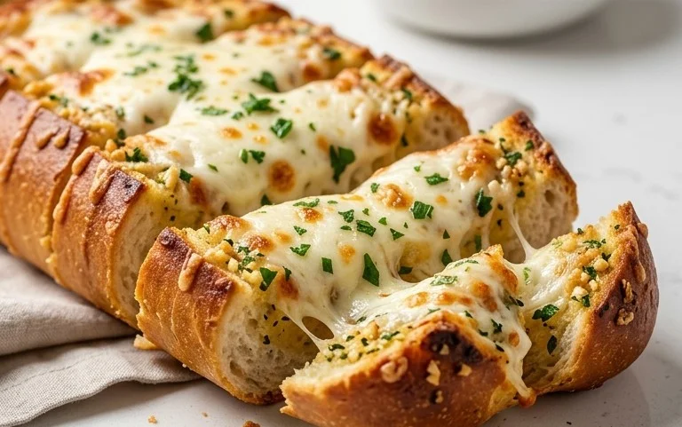 BEST CHEESY GARLIC BREAD RECIPE