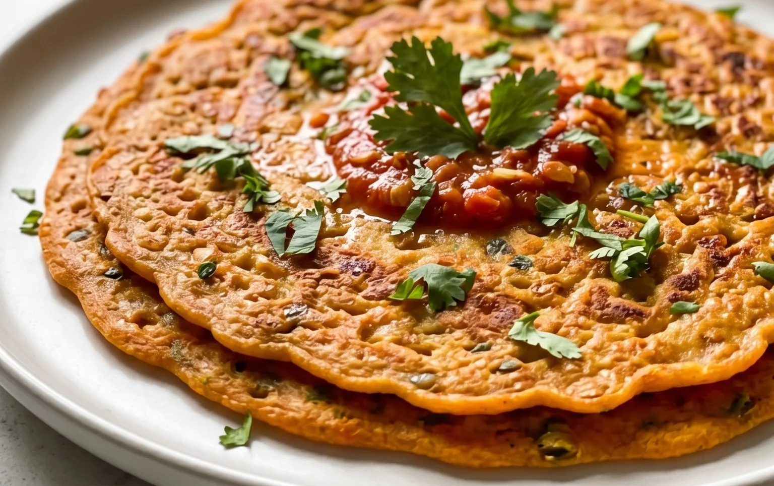 Masoor Dal Chilla | Savory Red Lentil Pancakes
