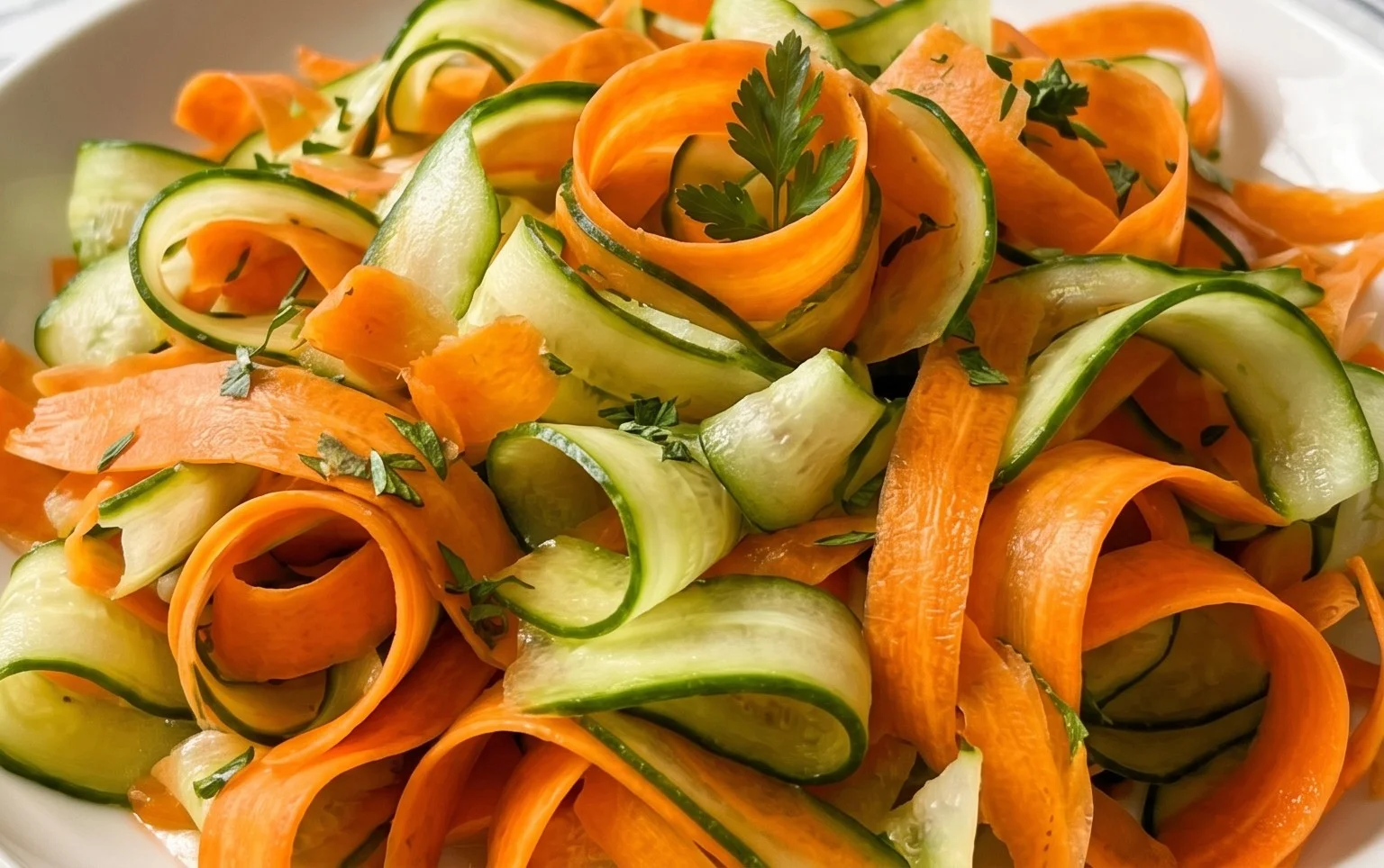 Carrot and Cucumber Ribbon Salad