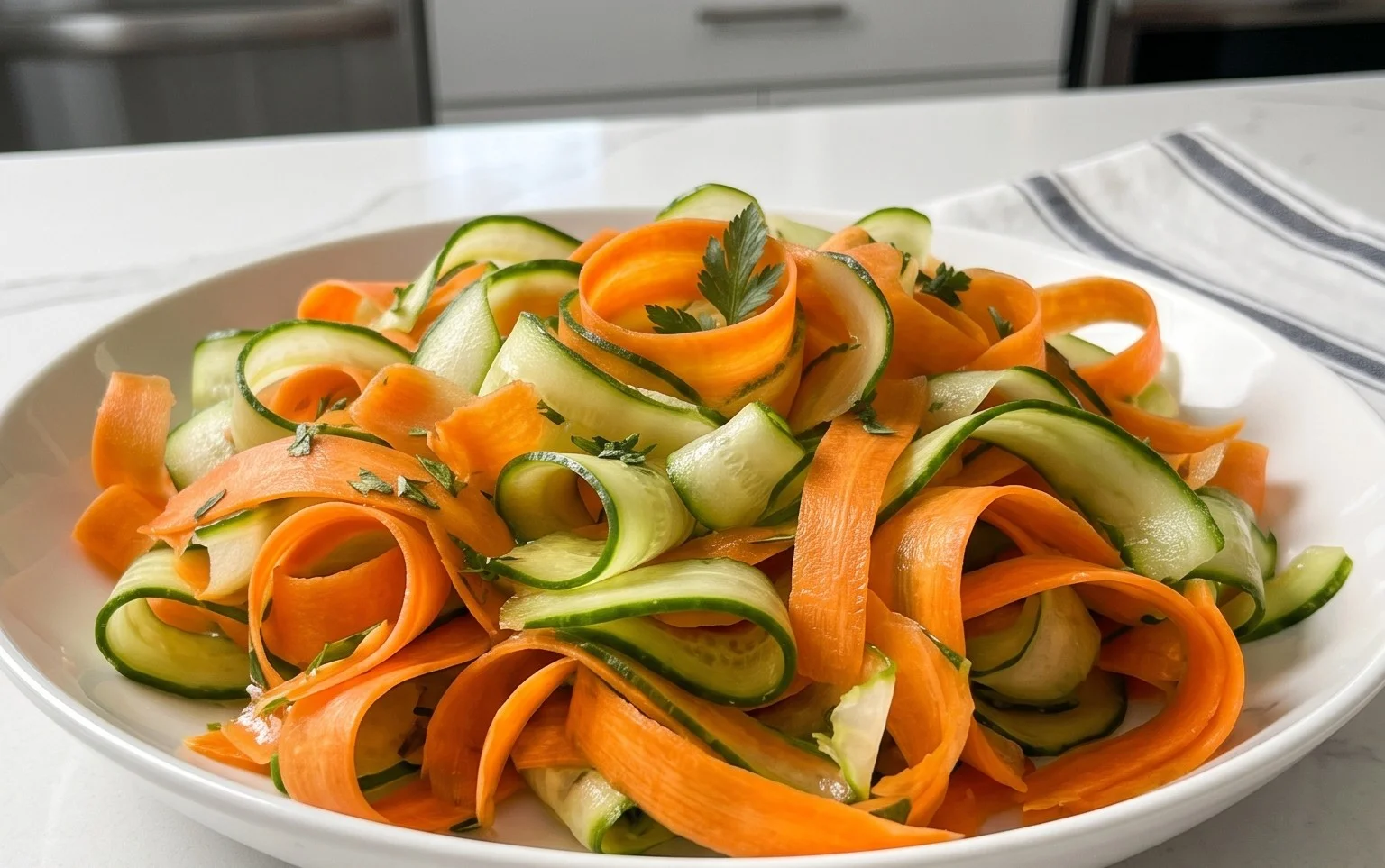 Carrot and Cucumber Ribbon Salad
