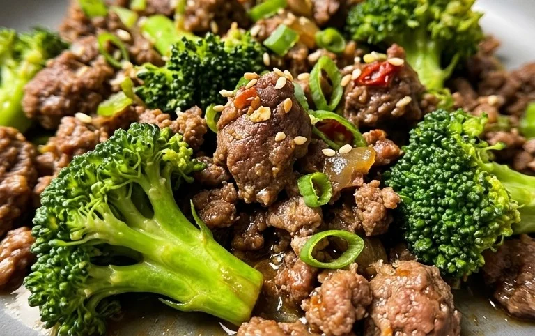 Ground Beef and Broccoli