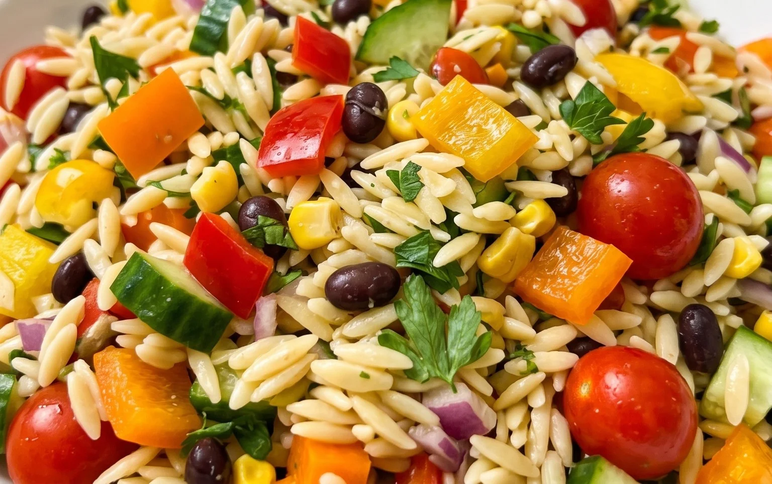 Rainbow Orzo Salad