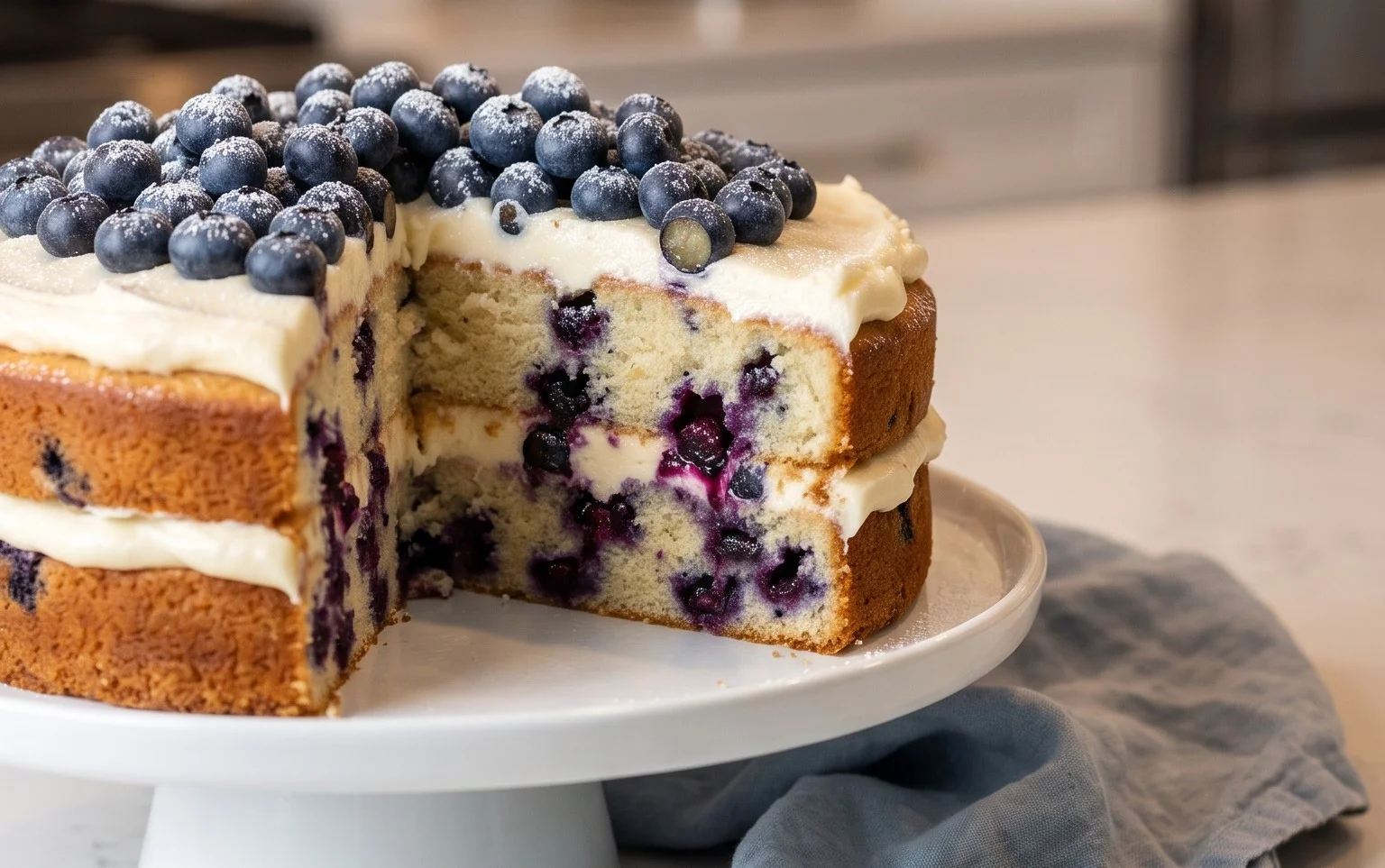 Nova Scotia Blueberry Cream Cake