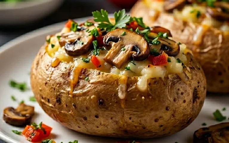 The Ultimate Stuffed Baked Potatoes with Mushrooms