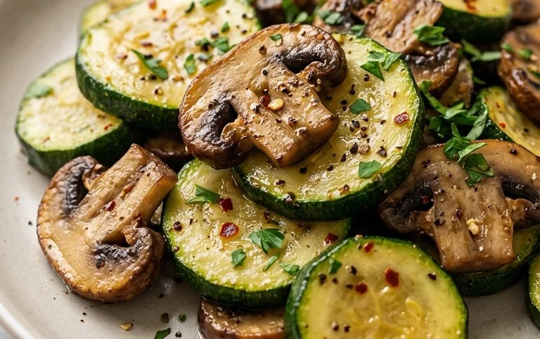 Skillet Zucchini and Mushrooms