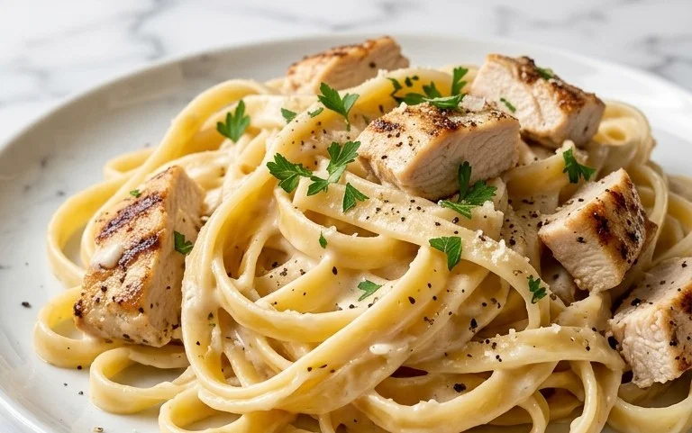 Low Calorie Chicken Alfredo