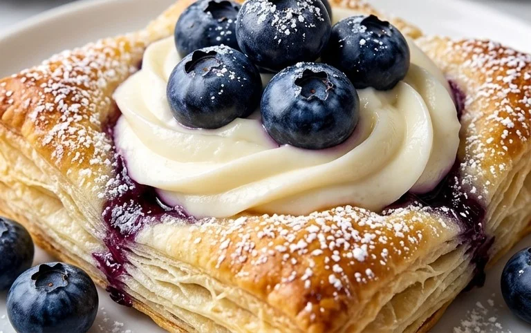 Blueberry Cream Cheese Puff Pastry