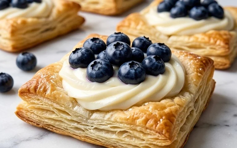 Blueberry Cream Cheese Puff Pastry