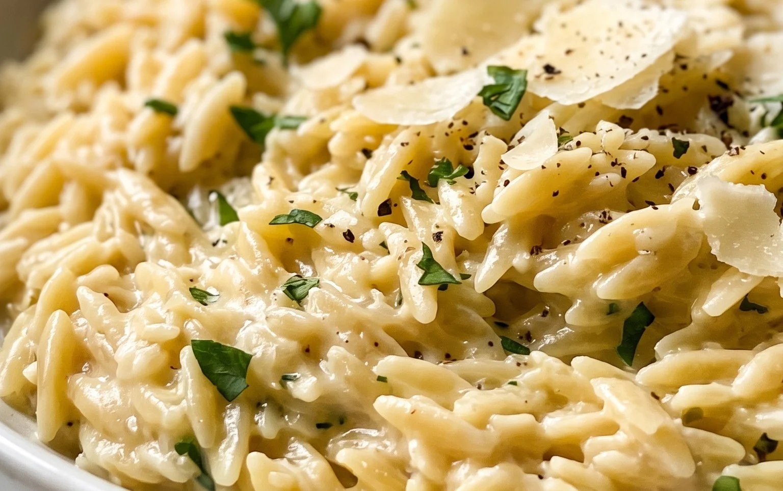 Creamy Garlic Parmesan Orzo