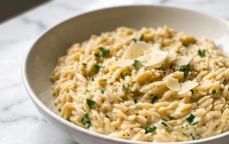 Creamy Garlic Parmesan Orzo
