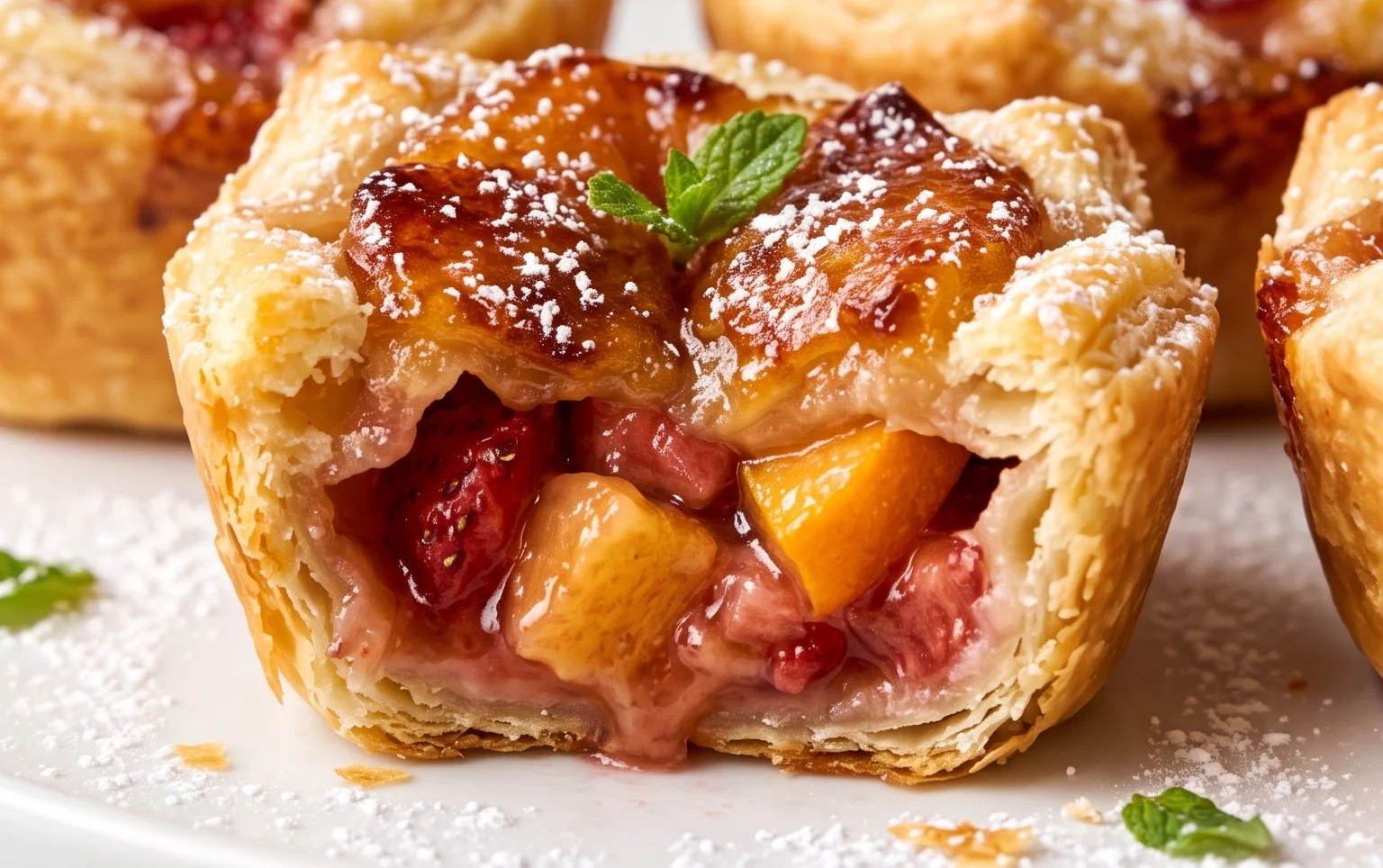 Strawberry Peach Pie Bites