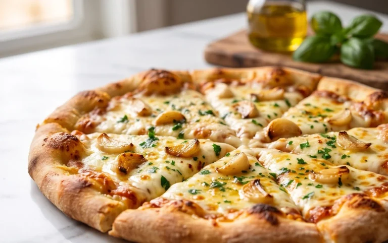 buttery garlic pizza