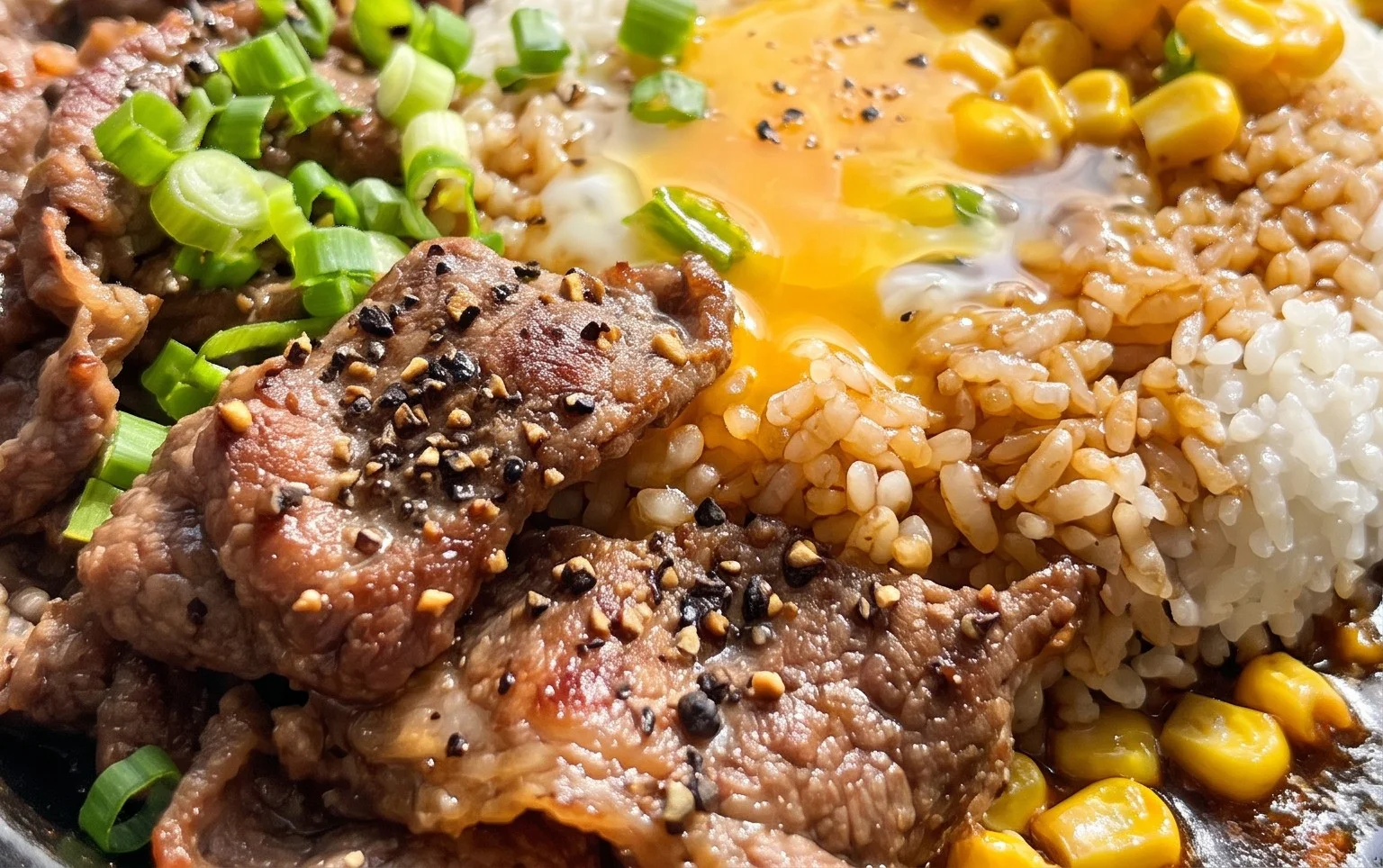Beef Pepper Rice Bowl is a delicious meal option.