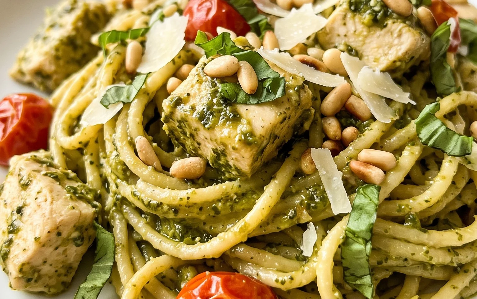 Creamy Chicken Pesto Pasta